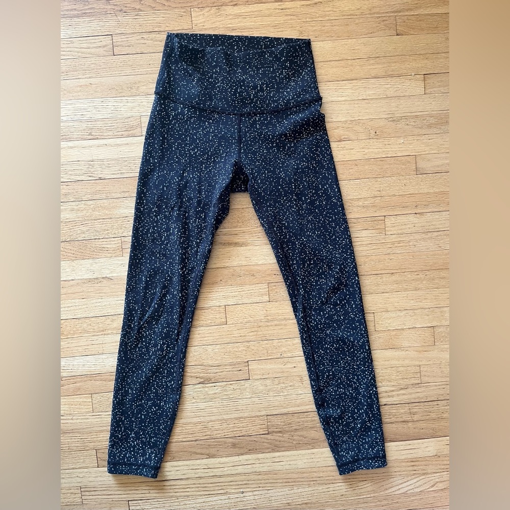 Lululemon Wunder Under High-Rise 7/8 Tight Magnetized Jacquard Black Leggings 4